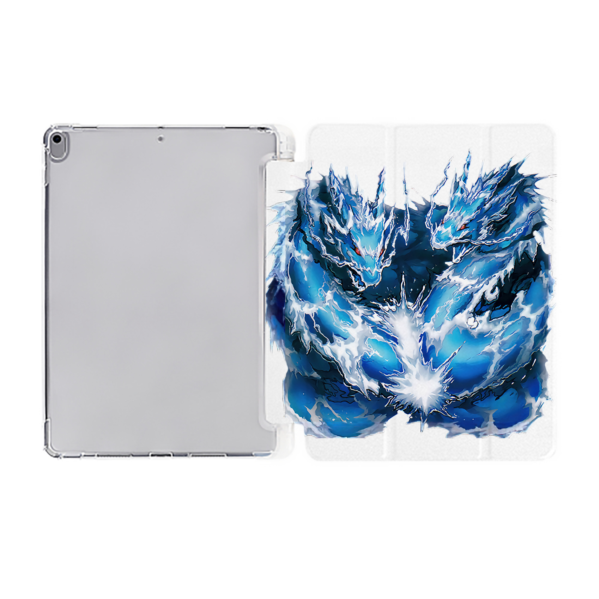 （画像用） 遊☆戯☆王 Yu-Gi-Oh! IPad ケース ペン収納付き 三つ折りスタンド PUレザー×シリコン 対応機種9.5/10.5/10.9インチ
